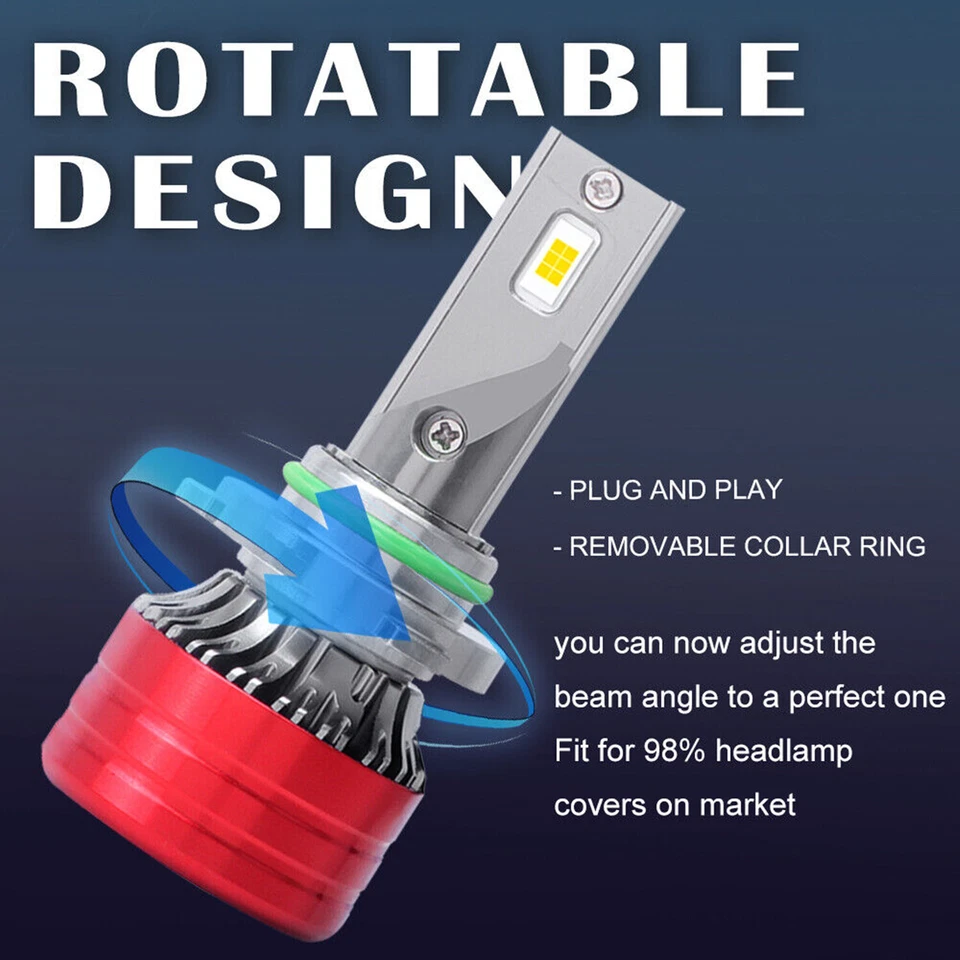 For Cadillac CTS 2003 2004 2005 2006 2007 Combo LED Headlight + Fog Light Bulbs - Image 4 of 4