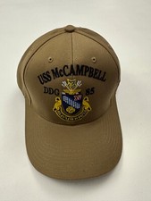 The Corps USS McCampbell DDG 85 Beige Baseball Hat Cap One Size