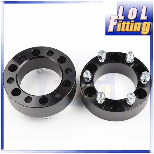 2PCS 2" Thick 6x139mm to 6x139mm Wheel Spacers Adapters 14x1.5 Studs 6 Lug Black - Picture 3 of 5