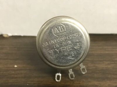 Allen-Bradley JA1N100P102RA 1K 1,000 Ohm ohms Pot Potentiometer New NOS Type J