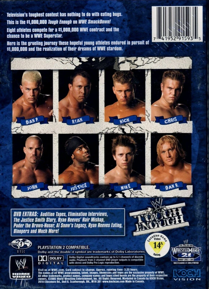 NEW 2DVD SET - WWE $1,000,000 TOUGH ENOUGH , 3 HOURS - COMPETITION - Image 2 of 2