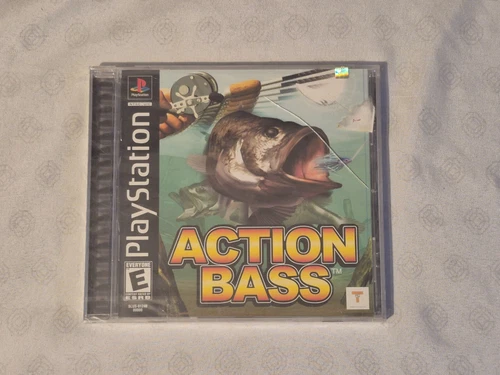 New Sealed ACTION BASS Playstation PS1 Game - CRACKED CASE SEE PHOTOS