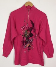 VTG RETRO 80S OVERSIZED BRIGHT CRAZY USA SWEATSHIRT SWEATER JUMPER USA SPORTS