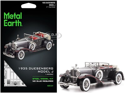 1935 DUESENBERG MODEL J BLACK STEEL MODEL KIT BY METAL EARTH MMS200