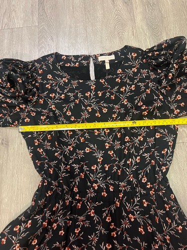 Rebecca Taylor Women's Black Floral Long Sleeve Silk Dress Size XS NWT - Picture 7 of 8