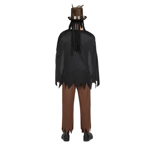 Voodoo Adults Fancy Dress Black Magic Witch Doctor Mens Ladies Halloween Costume - Picture 4 of 7
