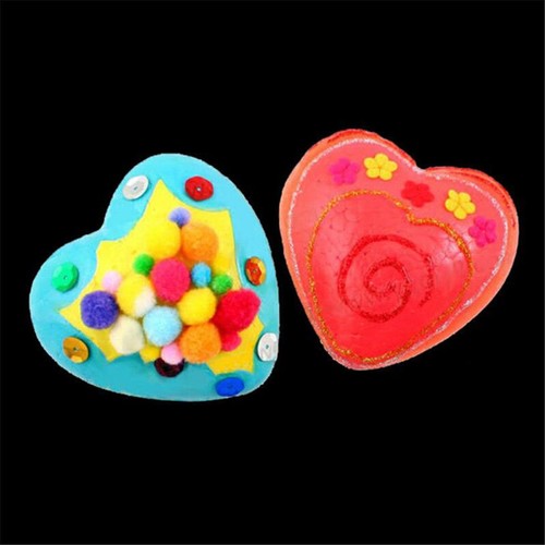 New 10pcs White Foam Polystyrene Modelling DIY Craft Heart Shape Decor - Picture 6 of 9
