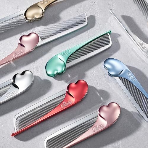 ❤️ReFa❤️HEART COMB Aira CHROME ReFa HEART COMB Aira Silver Foldable Hair Comb Brush Anti