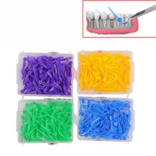 100Pcs Dental Disposable Plastic Wedge with Holes 4 Size Wave Poly-Wedge CE FDA