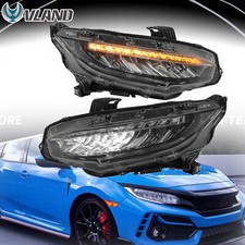 2x Vland Led New Headlights 2016-2021 Honda Civic 10th Sedan Hatchback Kit Set 2x Vland Led New Headlights 2016-2021 Honda Civic 10th Sedan Hatchback Kit Set