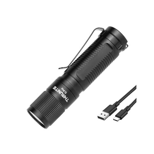 Ti Pro Rechargeable Mini Flashlight, AA Battery Compatible, Max 1012 Ti Pro CW