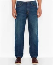 NEW MENS LEVIS 550 RELAXED BLUE JEANS TAPERED SITS AT WAIST 48 X 29 015502765
