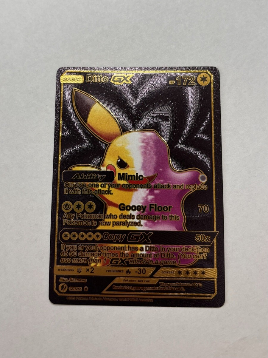 Ditto GX Full Art Black Foil Fan Art Display Card NM | eBay