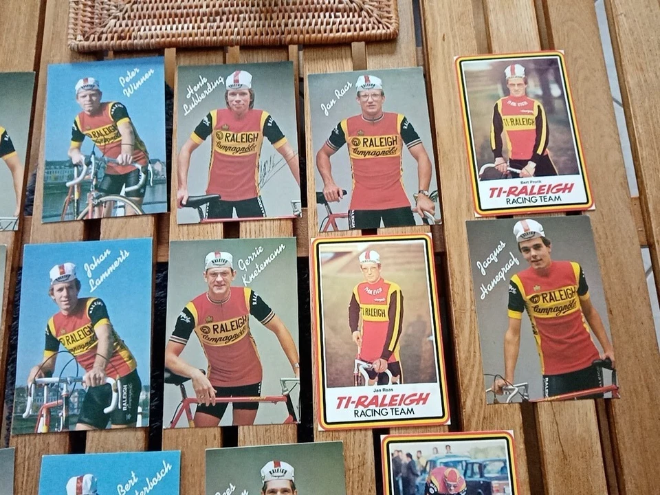 Cyclisme lot 14  cartes cycliste KNETEMANN/RAAS JAN... équipe TI RALEIGH 1985  - Photo 3/4