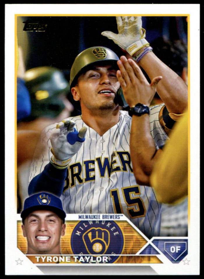 2023 Topps Series 1 Tyrone Taylor #61 Golden Mirror Variation SSP Brewers