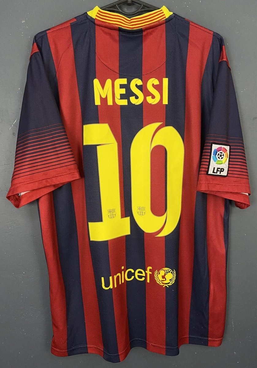MEN'S NIKE FC BARCELONA 2013/2014 LEO MESSI SOCCER FOOTBALL SHIRT