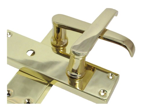 Palanca de acabado de latón manija de puerta de baño manijas rectas internas + cerradura de baño D6 - Imagen 9 de 37