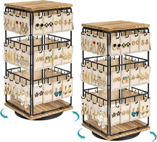 360 Rotating Earring Display Stands for Selling, Earring Rack Display Holder Sta
