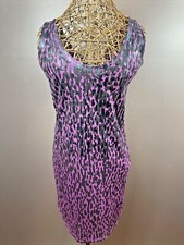 Bisou Bisou Woman Cocktail Formal Bodycon Sleeveless Dress Stretch Size L