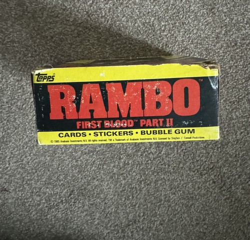 1985 Topps Rambo First Blood Part II Cards Stickers Bubble Gum Trading BOX ONLY) - Picture 5 of 6
