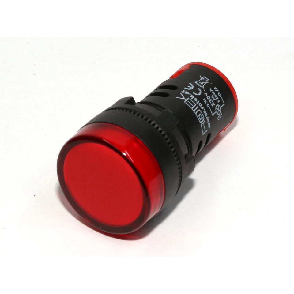 Schalttafel Leuchte Signalleuchte Signallampe LED 230V Rot 29mm Schaltschrank