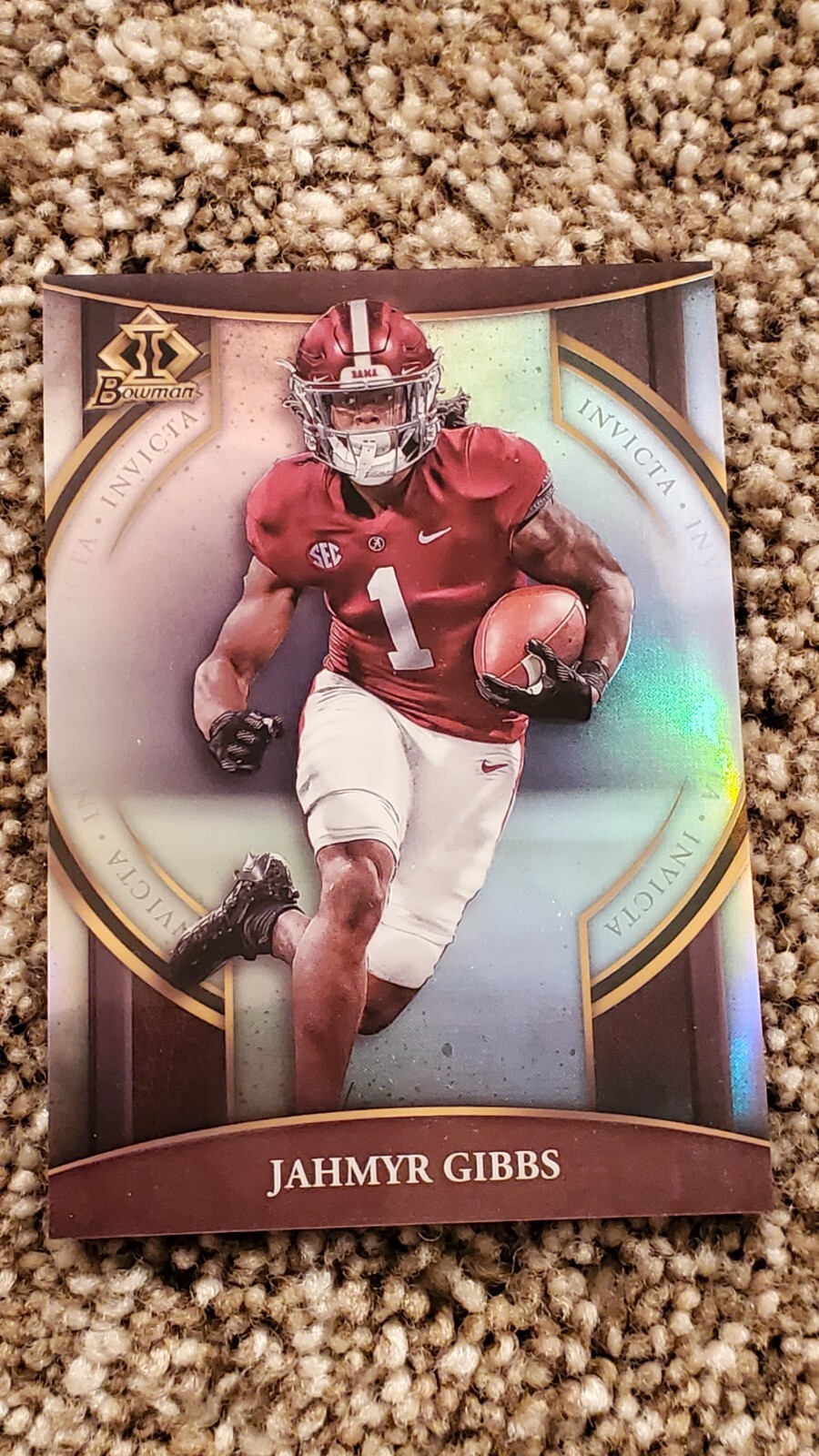 2022 Bowman Chrome U #BI-20 Jahmyr Gibbs Invicta REFRACTOR Detroit Lions RC