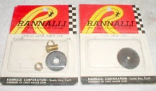 25 Tooth Crown Gear Set & 48 Tooth Spur Gear Rannalli Slot Car Original NOS