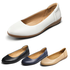 Women Round Toe Dress Ballet Shoes Comfortable Slip On Flat Shoes