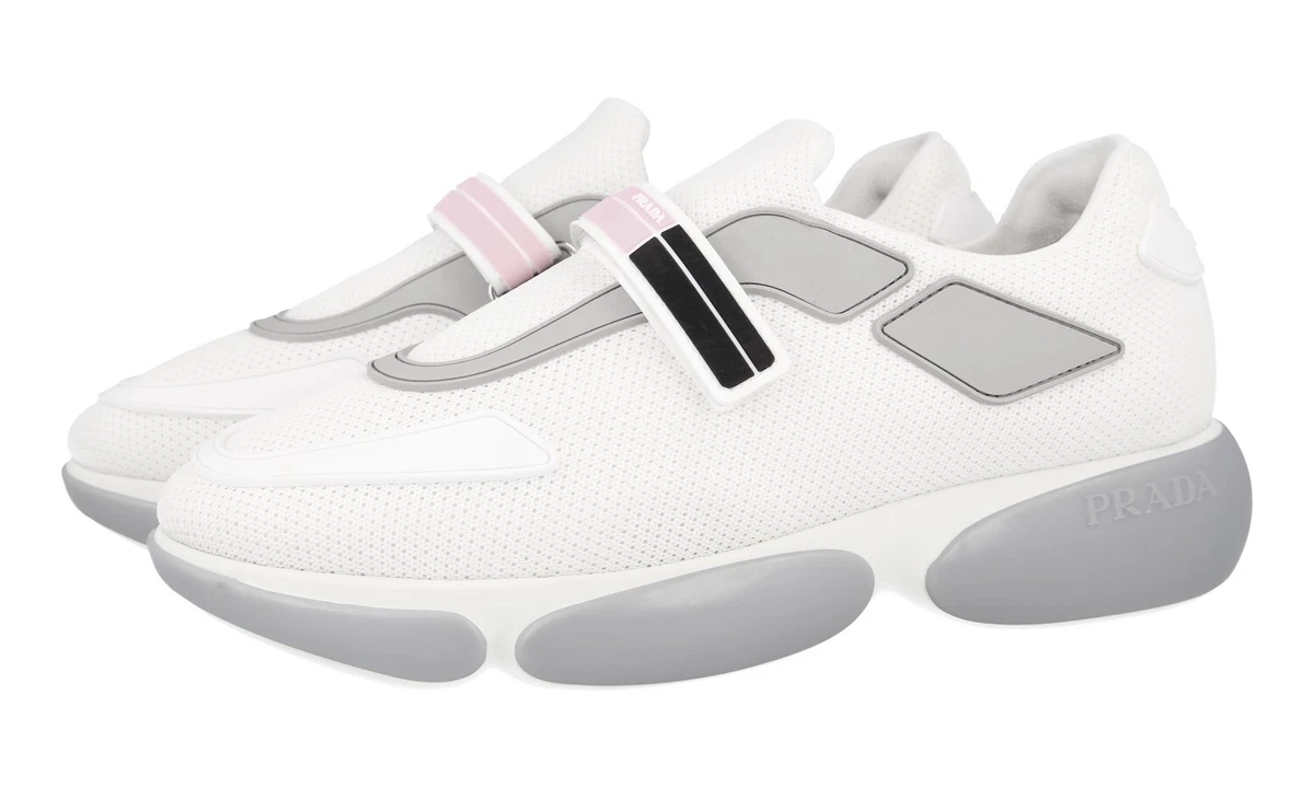PRADA High-Tech Stoff Cloudbust Sneaker - 1E293I - Weiss - NEU