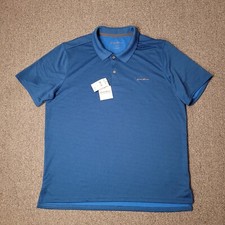 Eddie Bauer Shirt Mens Size XL Free Dry Polo Shirt Blue FAST SHIP