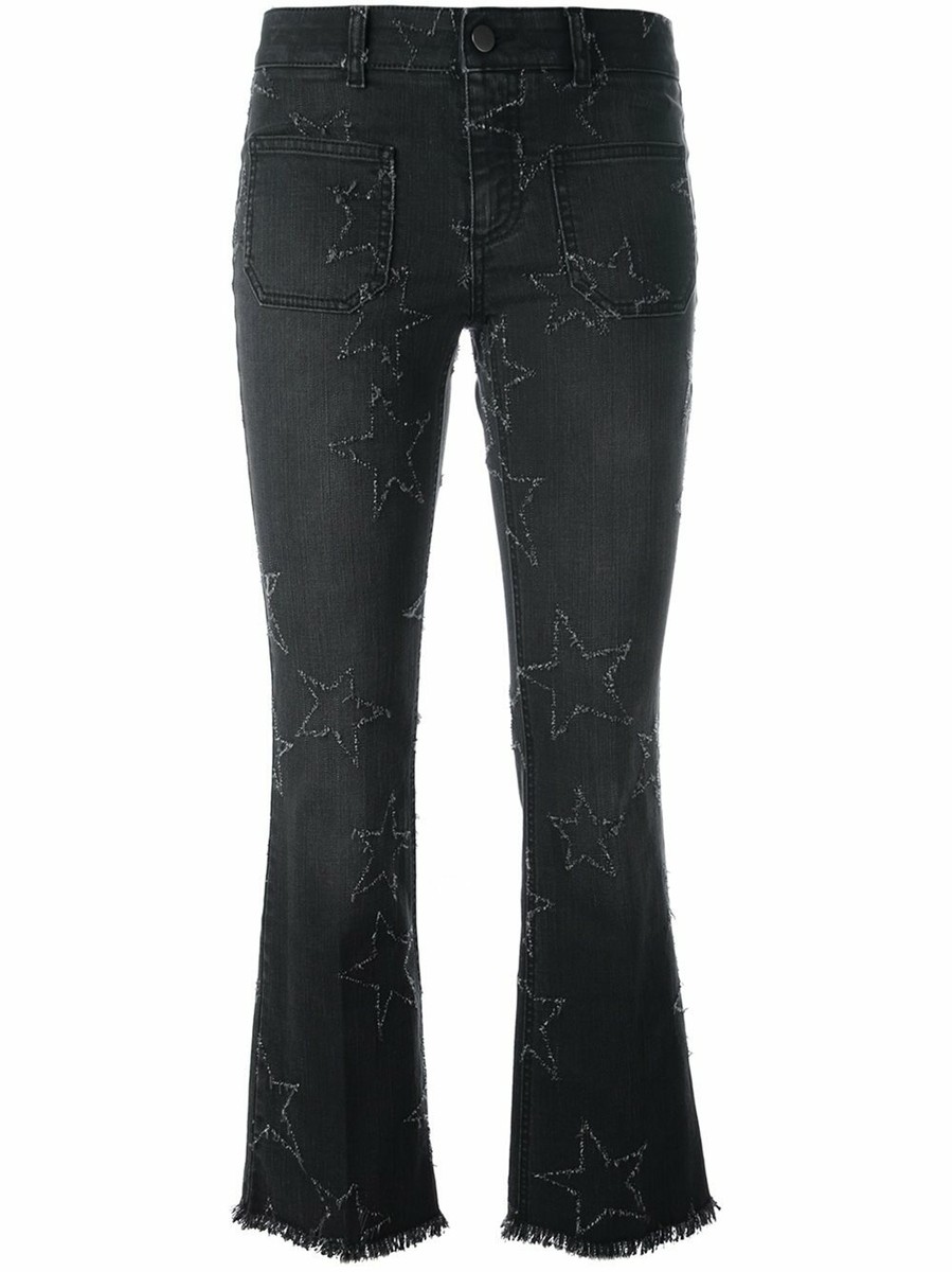 【送料&関税込】Stella McCartney Pants In Black Viscose NET SUSTAIN stretch-wool twill wide-leg flared pants STELLA