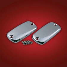 HONDA GL 1800 GOLD WING Chrome Master Cylinder/Reservoir Tops/Caps (Pair): M2882