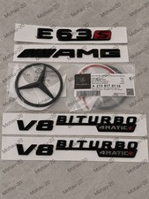 MERCEDES E63s + AMG + STAR + V8 BITURBO 4MATIC+ GLOSS BLACK BADGES W213 2016-23