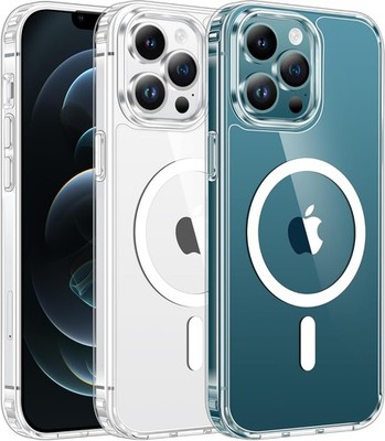 iPhone 12 Pro-Max Case: Clear Magnetic Phone Cases Slim Anti Yellowing Drop Prot