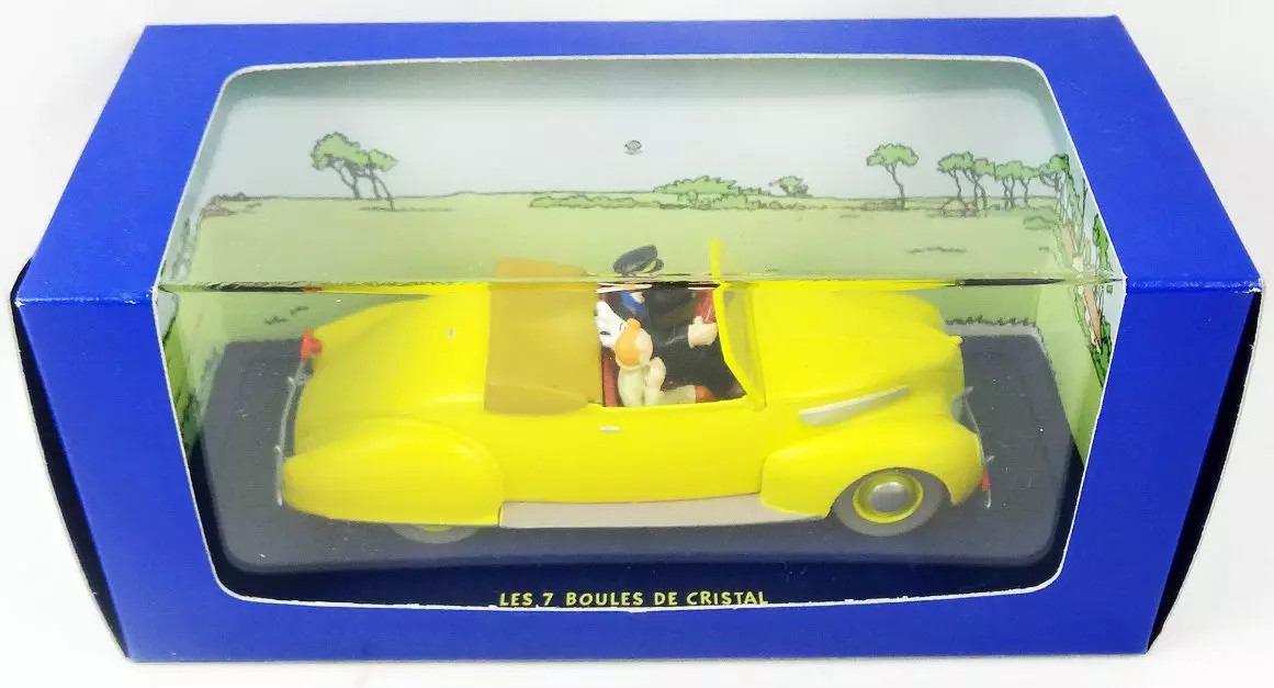 Tintin - Editions Atlas - N° 12 le cabriolet jaune d'Hergé pour revivre les 7 boules de cristal