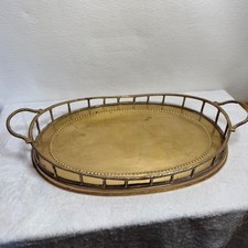 Vintage Hollywood Regency Brass Oval Twisted ...