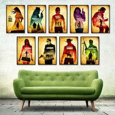 Quentin Tarantino Art Set, Kill Bill, Hateful Eight, Django, Pulp Fiction ecc.