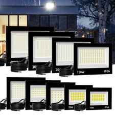 LED Flood Light Outdoor Garden Lamp Spotlight 400W 300W 200W 100W 50W 30W 10W UK