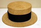 Vintage 1930s J.C. Penney "Solar Straws" Genuine Straw Boater Hat, Size 7 1/8 — photo 2