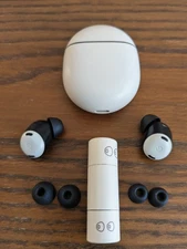 Google Pixel Buds Pro - Fog Blue - AS IS - Low Battery Life - Read Desc