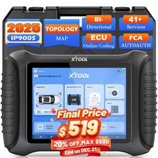 XTOOL IP900S FCA Auto Diagnostic Tool Topology Scanner Bidirectional E.CU Coding