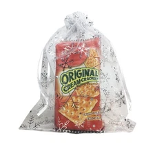 100Pcs Organza Christmas Bags 8 x12 inch Sheer Favor Extra Large Drawstring B...