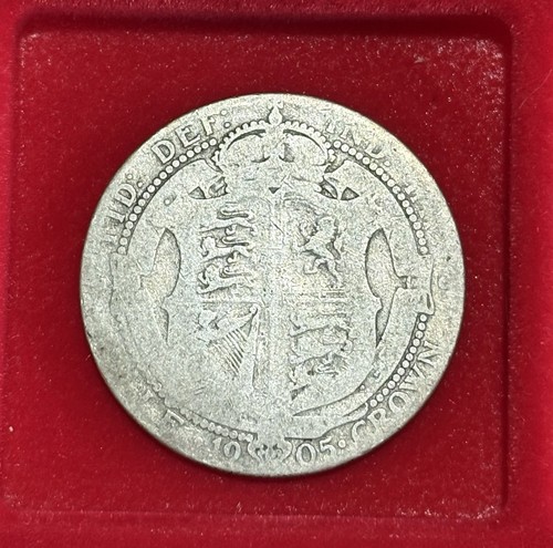 1905 Rare Sterling Silver Half Crown Coin King Edward VII - Picture 4 of 4