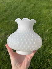 VTG White Hobnail Milk Glass Lamp Shade 3