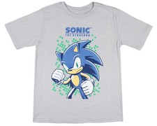 Sonic The Hedgehog Boy's Green Eyes Graphic Print Kids Short Sleeve T-Shirt