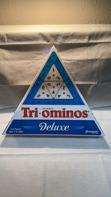 Pressman Tri-ominos Deluxe Strategy Tile Game Complete, 2-4 Players Ages 7+