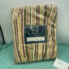 C&F Enterprises Multicolored Striped Queen Size Dust Ruffle NEW In Bag