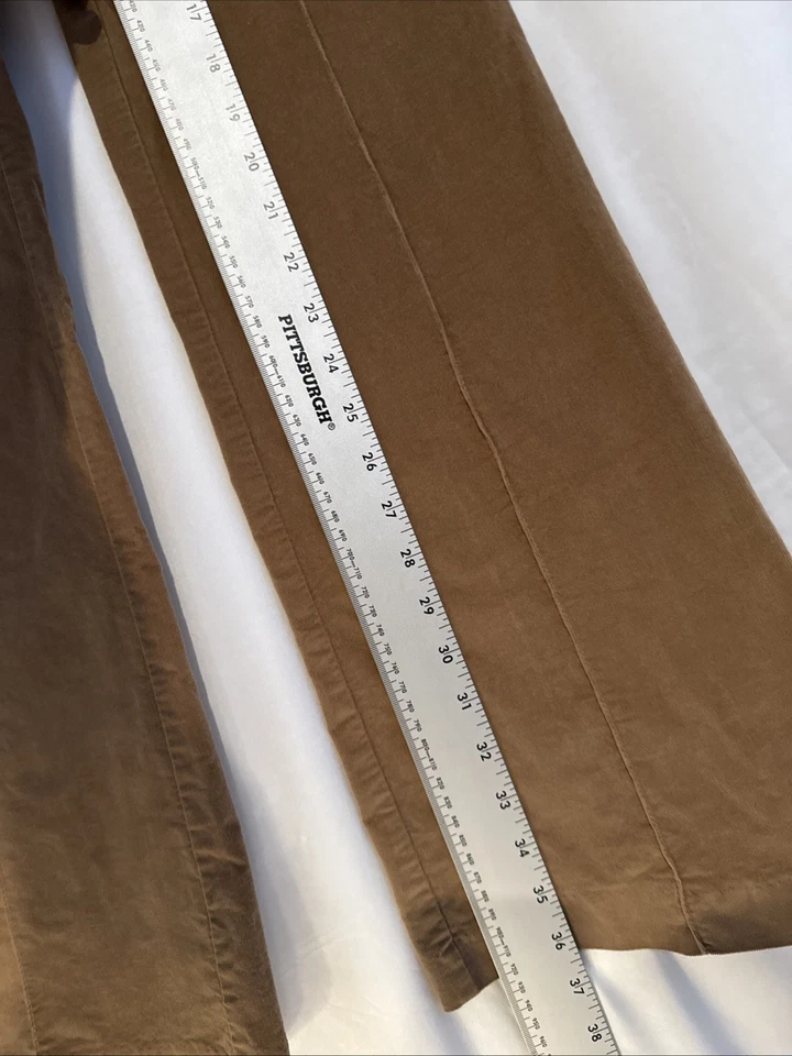 Женские колокольчики Charlotte Russe Y2K размер 5 коричневые бежевые на ощупь вельвет 90-е - Изображение 2 из 4