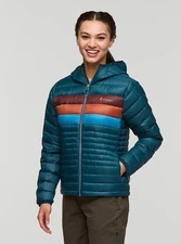New COTOPAXI FUEGO HOODED DOWN JACKET In ABYSS STRIPES Sz M $295