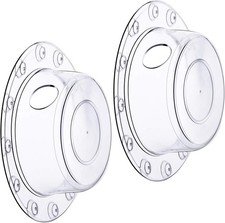 2 Pack Bathtub Stoppers Bathtub Overflow Drain Cover 6.1 Inch Transparent PVC Ba